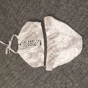 Gray & White Bikini